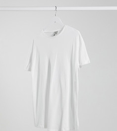 Белая длинная футболка с разрезами по бокам ASOS DESIGN Maternity-Белый