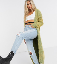 Желтый пушистый кардиган COLLUSION