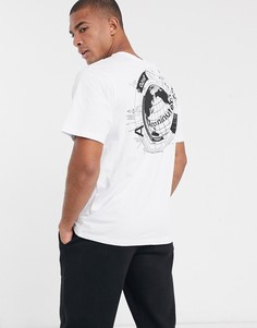 Белая футболка с принтом на спине Arcminute-Белый