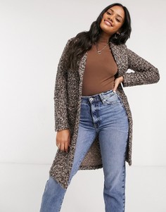 Удлиненная куртка из ткани букле JDY-Розовый