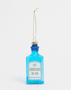 Новогоднее елочное украшение с надписью "Let the fun Be-gin" Sass & Belle-Синий