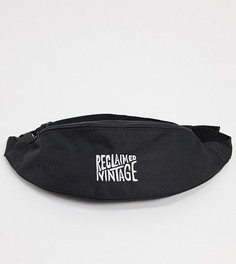 Черная сумка-кошелек на пояс в стиле унисекс Reclaimed Vintage inspired-Черный