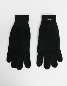 Черные вязаные перчатки Only & Sons-Черный