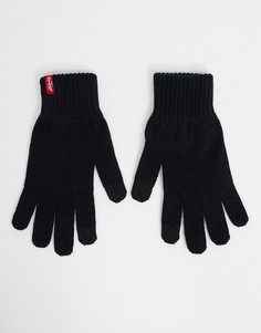 Черные перчатки для сенсорных гаджетов Levis-Черный