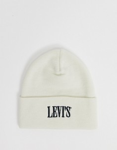 Белая шапка-бини с логотипом Levis-Белый