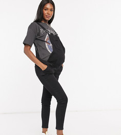 Черный джинсовый комбинезон Missguided Maternity