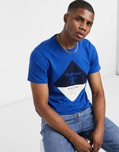 Синяя футболка с большим логотипом Barbour Beacon-Синий