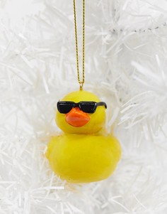 Новогоднее украшение в виде утки в солнцезащитных очках Typo-Желтый