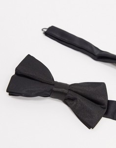 Черный атласный галстук-бабочка Twisted Tailor