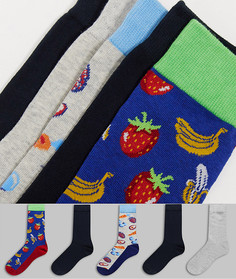 Набор из 5 пар носков с узорами Jack & Jones-Мульти