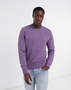 Фиолетовый свитшот с круглым вырезом и логотипом Farah-Фиолетовый цвет