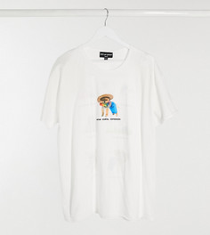 Oversized-футболка с принтом "Dogs of the week" New Girl Order Curve-Белый