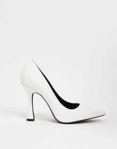 Белые туфли на каблуке с отделкой Public Desire Dahlia-Белый