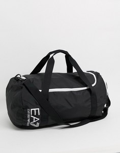 Черная спортивная сумка с логотипом EA7-Черный