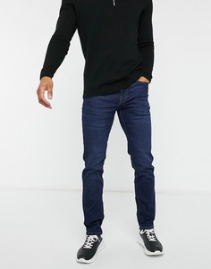 Темные выбеленные узкие джинсы Ben Sherman S1080-Синий