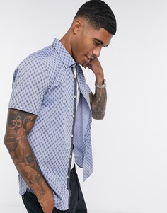 Рубашка с короткими рукавами и принтом пейсли Ted Baker-Голубой