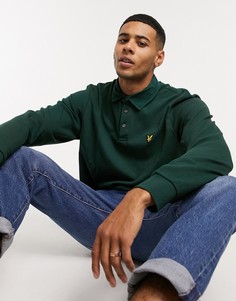 Зеленая футболка-поло с длинными рукавами Lyle & Scott-Зеленый