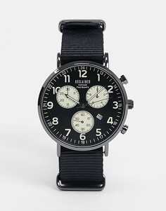 Часы с парусиновым ремешком Reclaimed Vintage-Черный