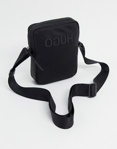 Черная сумка через плечо с логотипом HUGO-Черный цвет