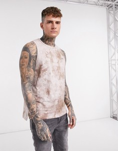 Майка для занятий йогой с принтом тай-дай ASOS 4505-Neutral