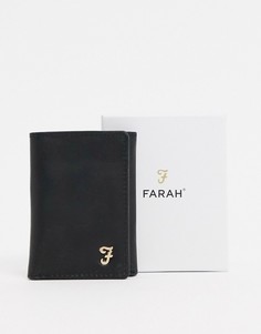 Черный бумажник тройного сложения Farah Burnley