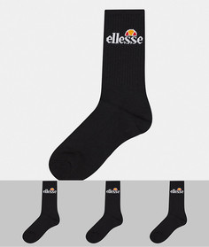 Набор из 3 пар черных носков ellesse Bisba-Черный