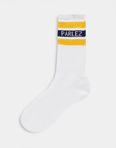 Бело-желтые носки Parlez-Белый
