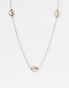 Ожерелье с логотипом Calvin Klein-Золотой