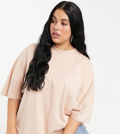 Хлопковая oversized-футболка ASOS 4505 Curve​​​​​​​-Коричневый