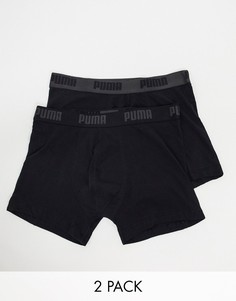 Набор из 2 боксеров черного/серого цвета с логотипом Puma-Многоцветный