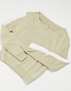 Зеленый джемпер с полосками Unique21-Зеленый цвет