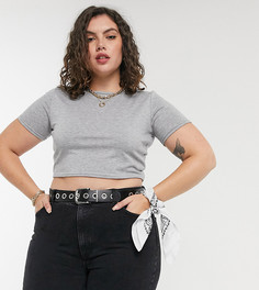 Серый кроп-топ Rokoko Plus