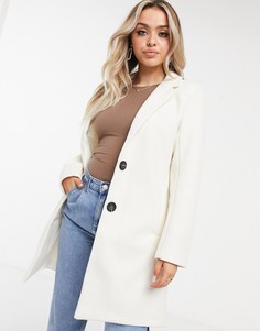 Белое строгое пальто на пуговицах I Saw It First-Белый