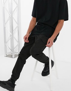 Черные облегающие брюки карго Topman-Черный