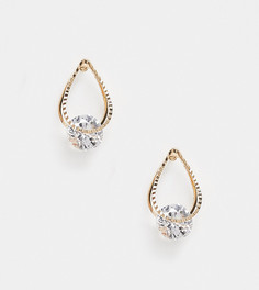 Серьги-гвоздики с каплевидной подвеской и камнем ALDO-Серебряный