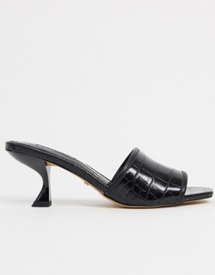 Черные мюли Topshop-Черный