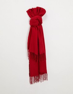 Коричневый длинный шарф Pieces-Коричневый цвет
