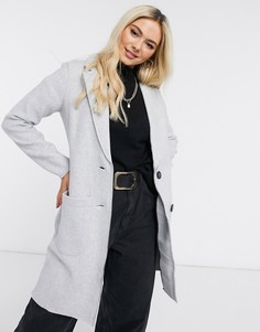 Серое удлиненное пальто JDY-Серый