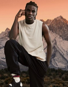 Свободная майка с вышивкой ASOS 4505-Белый