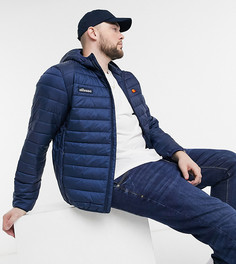 Темно-синяя дутая куртка с накладками ellesse PLUS-Темно-синий