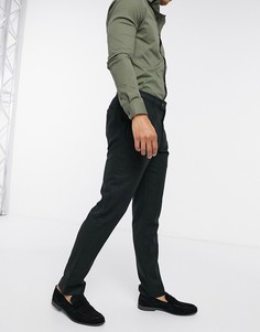 Строгие узкие брюки с добавлением шерсти Ted Baker-Зеленый