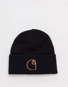 Черная шапка-бини с логотипом Carhartt WIP-Черный