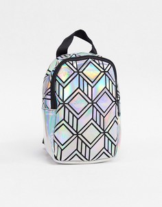 Серебристый рюкзак с геометрическим принтом 3D adidas originals-Серебряный