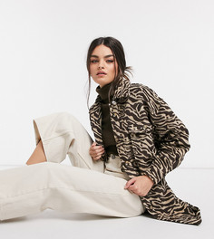 Куртка-рубашка с принтом «зебра» Annorlunda-Белый