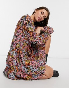 Платье-рубашка мини с цветочным узором Y.A.S-Мульти