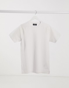 Белая футболка вафельного плетения Bershka-Белый