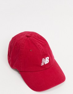 Бордовая кепка с логотипом New Balance-Красный