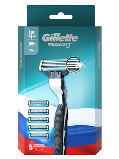 Бритва Gillette Mach3 + 5 кассет