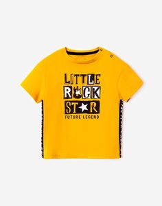Жёлтая футболка с принтом для малыша Gloria Jeans