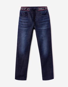 Утеплённые джинсы Straight с эластичным поясом для мальчика Gloria Jeans